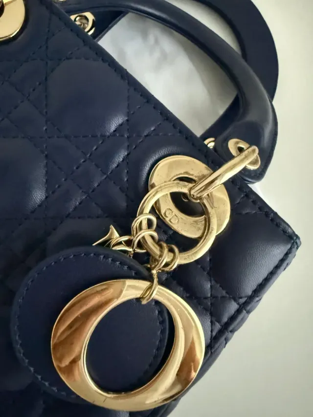 Bolso Dior Azul y Dorado