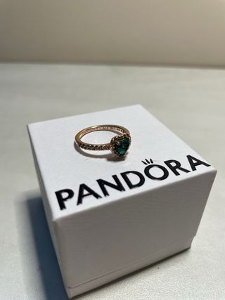 Anillo Pandora Corazón Verde Oro Precio negociable