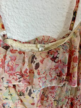 Vestido largo estampado floral Kling talla 3