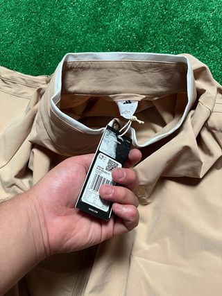 Chaqueta deportiva Adidas beige cremallera complet