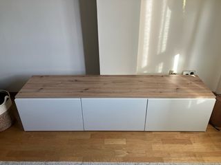 Mueble TV IKEA Besta Blanco Cajones Presión