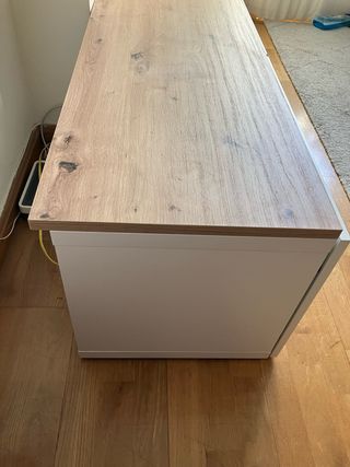 Mueble TV IKEA Besta Blanco Cajones Presión