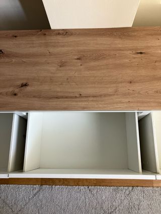 Mueble TV IKEA Besta Blanco Cajones Presión