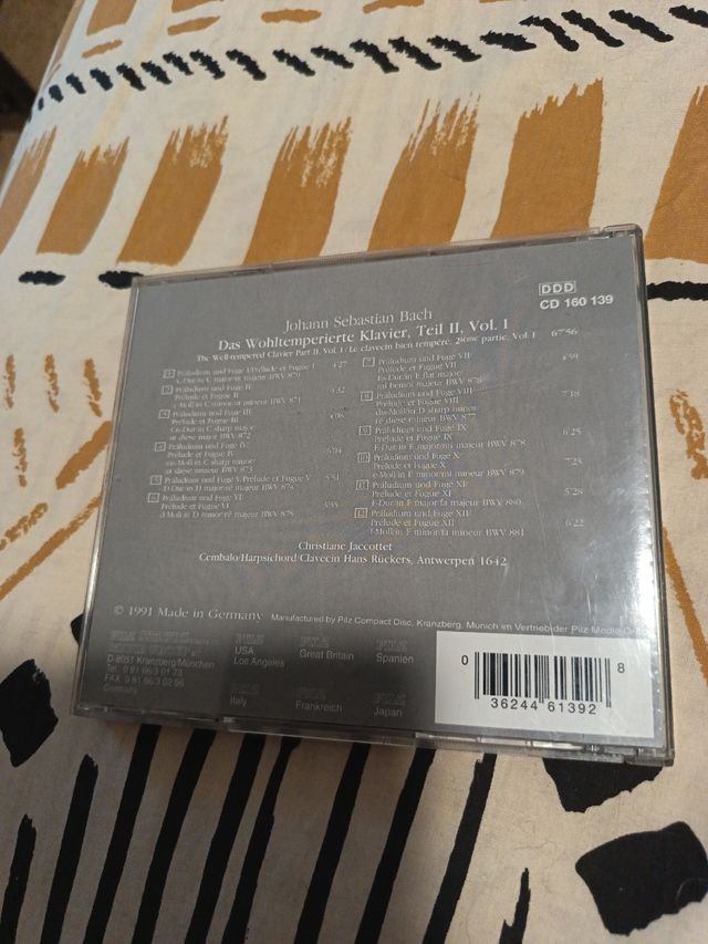 CD Johann Sebastian Bach - Das Wohltemperierte