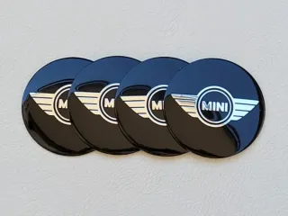 4 Emblemas 56mm para Tapabujes Mini Cooper One JCW