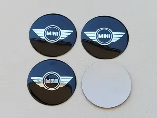 4 Emblemas 56mm para Tapabujes Mini Cooper One JCW
