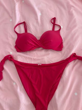 Bikini Push Up Rojo/Rosa