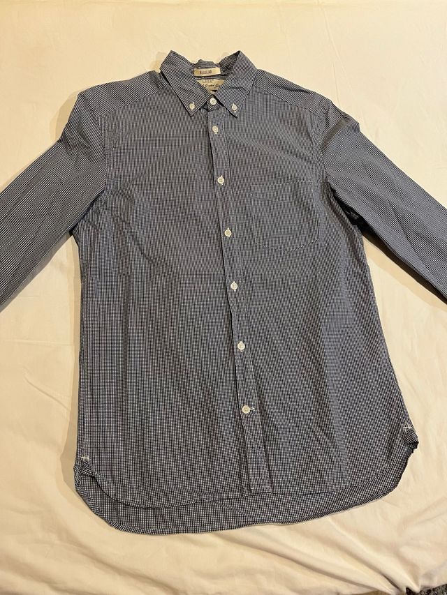 Camisa H&M cuadros azul Talla S