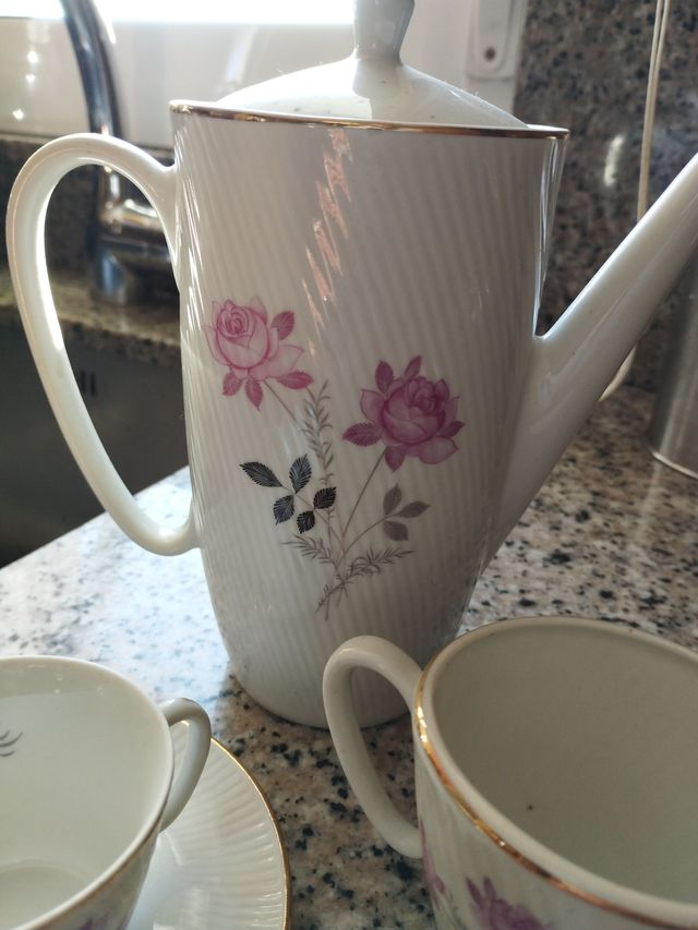 Juego café vintage Santa Clara porcelana