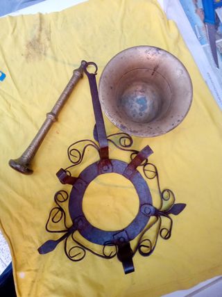 Almirez Farmacia Antiguo Bronce