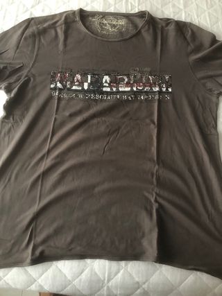 Camiseta Napapijri Hombre Marrón
