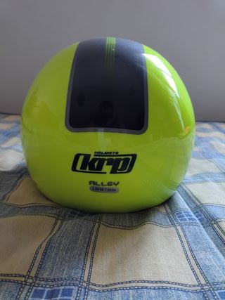 Casco de moto KRP amarillo y negro