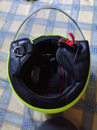Casco de moto KRP amarillo y negro