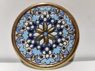 Piatto decorativo Sevillarte in oro 24K
