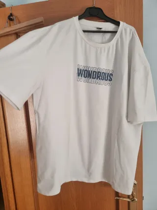 Camiseta blanca hombre manga corta