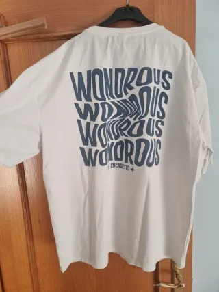 Camiseta blanca hombre manga corta