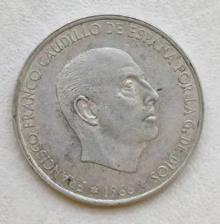 Moneda 100 pesetas Francisco Franco 1966