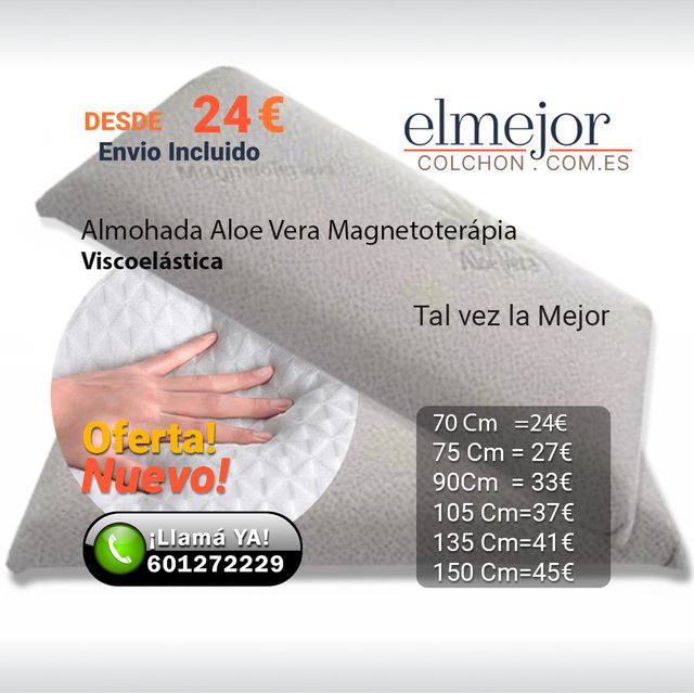 Almohada Visco Alta Densidad Aloe Vera En Málaga