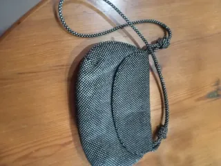 Bolso fiesta Mascaró negro lunares blancos