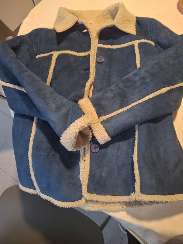Chaquetón forrado borrego azul
