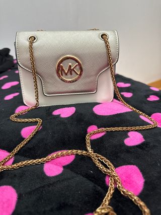Bolso Michael Kors Plata y Blanco