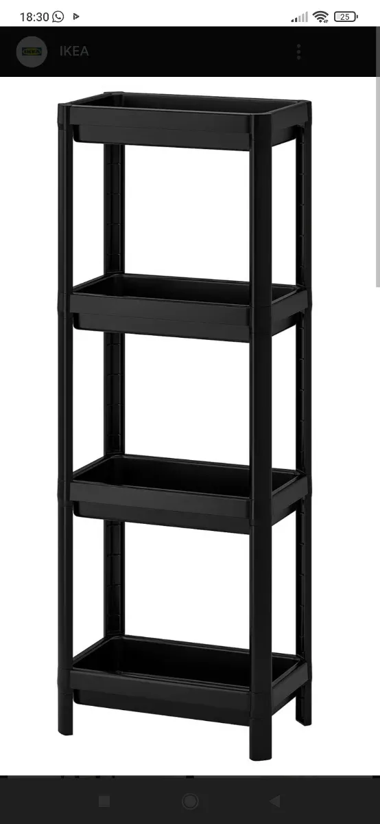 Mensola da bagno nera Ikea Ho 2 ripiani