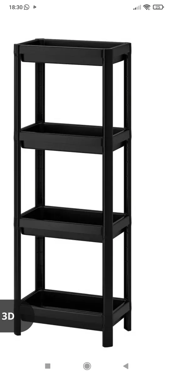 Mensola da bagno nera Ikea Ho 2 ripiani