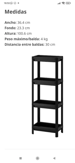 Estantería Baño Ikea Negra Tengo 2 estanterías