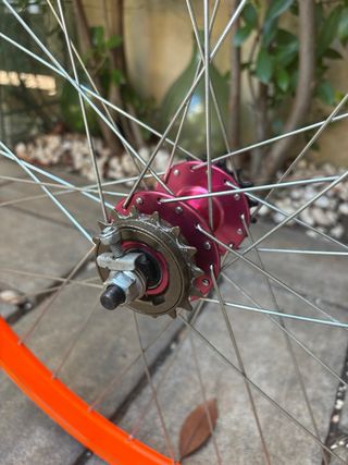 Ruote bici 28 alto profilo 40mm arancioni