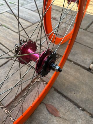 Ruote bici 28 alto profilo 40mm arancioni