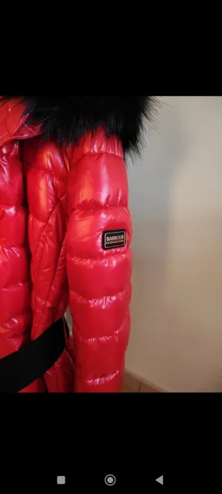 Chaqueta Barbour Roja Brillante Invierno