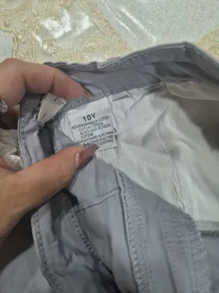 Pantaloni cotone bambino grigi