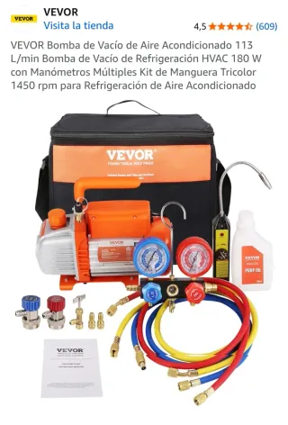 Bomba de Vacío VEVOR 113 L/min HVAC