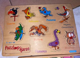 Lote juegos educativos madera