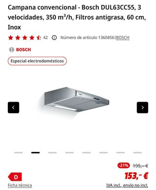 Campana Extractora Bosch DUL63CC55 Inox