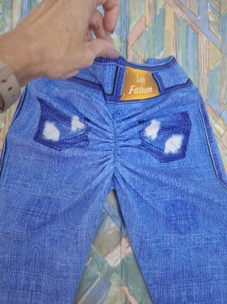 Leggings efecto vaquero rotos talla desde 34 a 46 