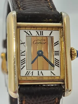 Must de Cartier Tank Vermeil Set Completo