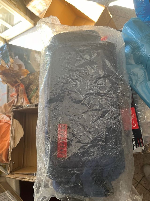 Borsello da lavoro reporter nero e rosso