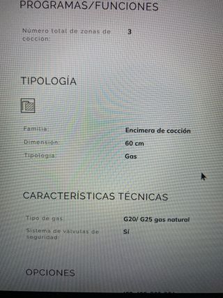 Encimera Gas Smeg 60cm