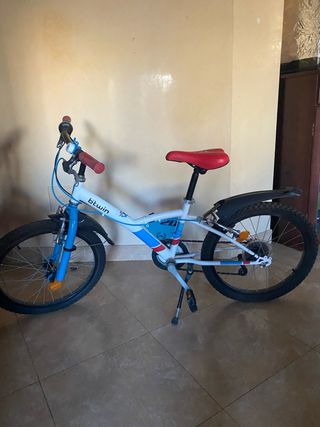 Bicicleta Infantil BTWIN 20 Azul/Blanca