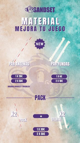 Partes de palos - redes de vóley playa Decathlon