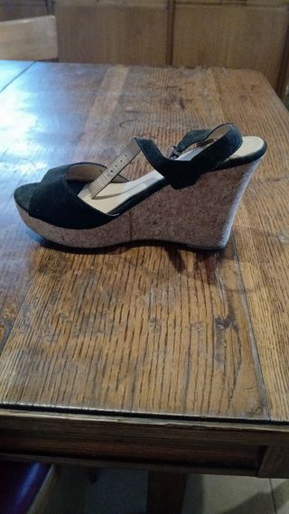 Sandali Zeppa Dark Romance Nero e Rosso