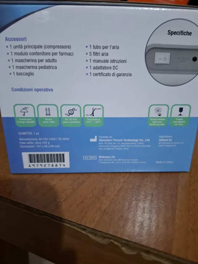 Nebulizzatore Zentiva compatto a compressione