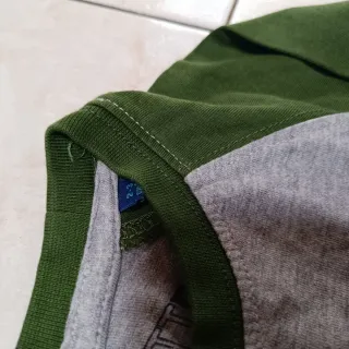 Maglietta OVS manica lunga grigia e verde