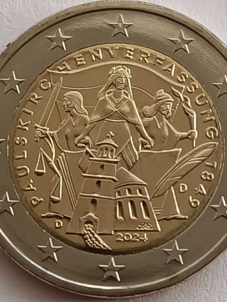 🇩🇪2 Euros Alemania 2024 Ceca D Constitución UNC