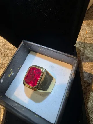 Anillo Hombre Chapado Oro Talla 24