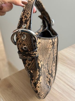 Bolso Zara Animal Print Beige y Marrón