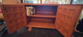 Mueble salón  y mesa madera rústico,hecho a mano