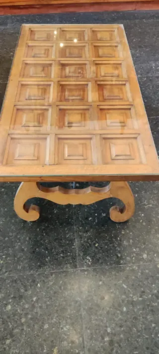 Mueble salón  y mesa madera rústico,hecho a mano