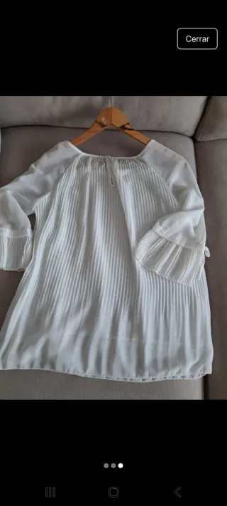 Blusa blanca manga acampanada